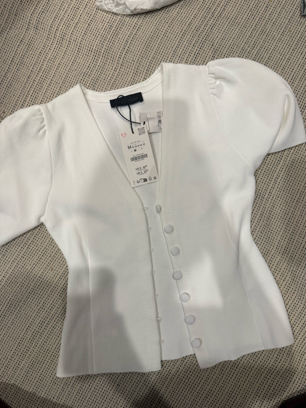 Zara Button-Front Blouse